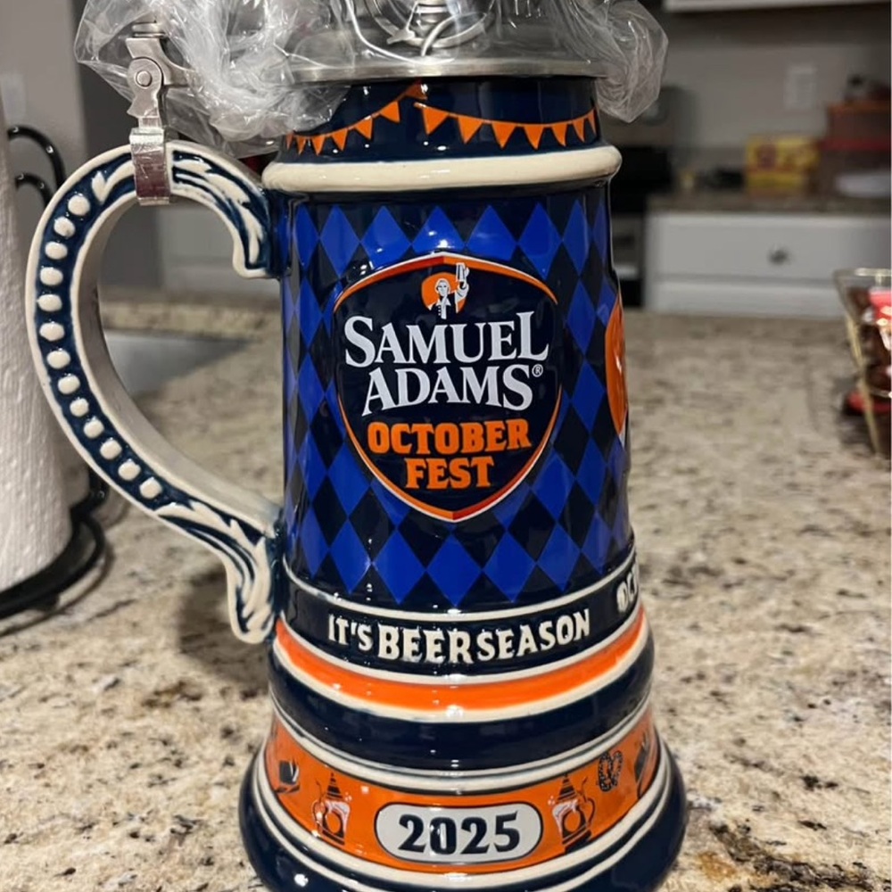 Samuel Adams Octoberfest Beer Stein - Blue and Orange